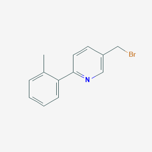 molecular formula C13H12BrN B8721371 5-(Bromomethyl)-2-(o-tolyl)pyridine 