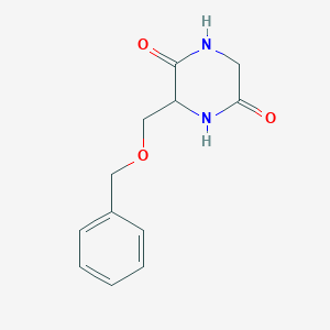 molecular formula C12H14N2O3 B8721384 3-(Benzyloxymethyl)piperazine-2,5-dione 
