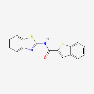 molecular formula C16H10N2OS2 B8721423 N-(1,3-benzothiazol-2-yl)-1-benzothiophene-2-carboxamide 