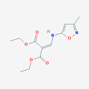 molecular formula C12H16N2O5 B8721443 [[(3-Methyl-5-isoxazolyl)amino]methylene]malonic acid diethyl ester 