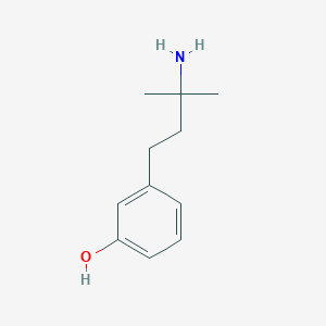 molecular formula C11H17NO B8721465 3-(3-Amino-3-methylbutyl)phenol 