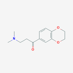 molecular formula C13H17NO3 B8721473 1-(2,3-Dihydro-1,4-benzodioxin-6-yl)-3-(dimethylamino)propan-1-one 