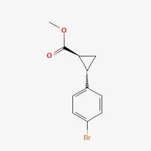 molecular formula C11H11BrO2 B8721486 Methyl (1S,2S)-2-(4-bromophenyl)cyclopropane-1-carboxylate 