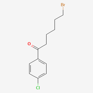 molecular formula C12H14BrClO B8721507 6-Bromo-1-(4-chlorophenyl)hexan-1-one CAS No. 188973-55-9