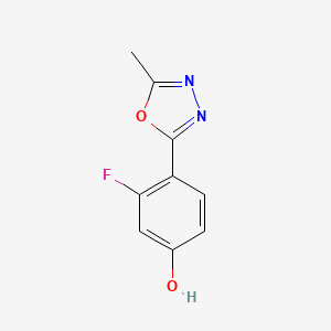 3-Fluoro-4-(5-methyl-1,3,4-oxadiazol-2-yl)phenol