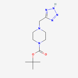 molecular formula C11H20N6O2 B8721598 Tert-butyl 4-(1H-tetrazol-5-ylmethyl)piperazine-1-carboxylate 