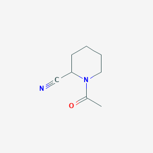 molecular formula C8H12N2O B8721609 1-Acetyl-2-piperidinecarbonitrile 