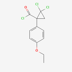 molecular formula C12H11Cl3O2 B8721617 2,2-Dichloro-1-(4-ethoxyphenyl)cyclopropane-1-carbonyl chloride CAS No. 91852-63-0