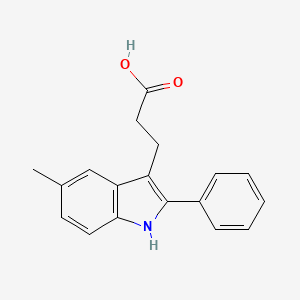 molecular formula C18H17NO2 B8721627 5-methyl-2-phenyl-1H-Indole-3-propanoic acid 