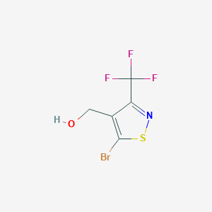 molecular formula C5H3BrF3NOS B8721633 (5-Bromo-3-(trifluoromethyl)isothiazol-4-yl)methanol 