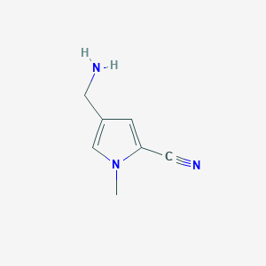 molecular formula C7H9N3 B8721656 4-Aminomethyl-1-methylpyrrole-2-carbonitrile 