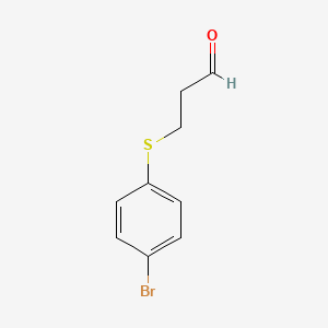 molecular formula C9H9BrOS B8721749 3-[(4-Bromophenyl)sulfanyl]propanal 