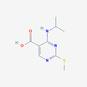 molecular formula C9H13N3O2S B8721752 4-(Isopropylamino)-2-(methylthio)pyrimidine-5-carboxylic Acid CAS No. 76360-88-8