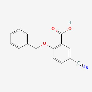 molecular formula C15H11NO3 B8721755 2-(Benzyloxy)-5-cyanobenzoic acid 