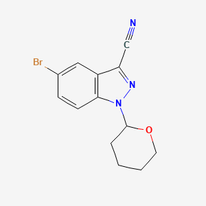 5-bromo-1-(tetrahydro-2H-pyran-2-yl)-1H-indazole-3-carbonitrile