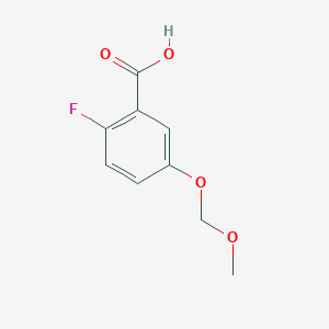 molecular formula C9H9FO4 B8721778 2-fluoro-5-(methoxymethoxy)benzoic Acid 