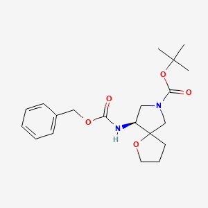 1-Oxa-7-azaspiro[4.4]nonane-7-carboxylic acid,9-[[(phenylmethoxy)carbonyl]amino]-,1,1-dimethylethyl ester,(9S)-