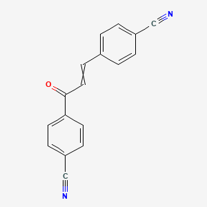 molecular formula C17H10N2O B8721791 1,3-Bis(4-cyanophenyl)prop-2-en-1-one CAS No. 58949-77-2