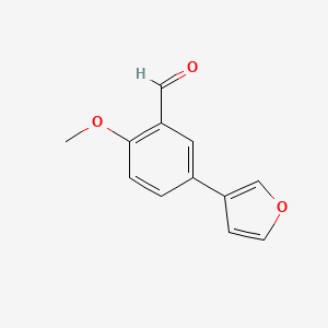 molecular formula C12H10O3 B8721806 5-(Furan-3-yl)-2-methoxybenzaldehyde 