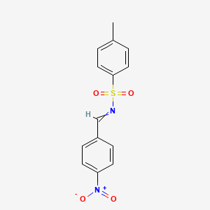 molecular formula C14H12N2O4S B8721819 Benzenesulfonamide, 4-methyl-N-[(4-nitrophenyl)methylene]- CAS No. 13707-46-5
