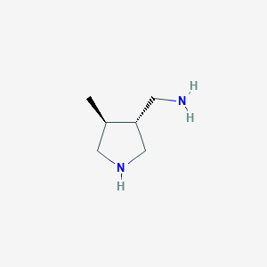 molecular formula C6H14N2 B8721878 [(3R,4S)-4-methylpyrrolidin-3-yl]methanamine 