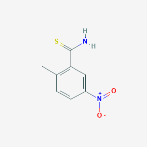 molecular formula C8H8N2O2S B8721909 2-Methyl-5-nitrobenzenecarbothioamide CAS No. 435273-48-6