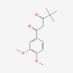 molecular formula C15H20O4 B8721919 1-(3,4-Dimethoxyphenyl)-4,4-dimethyl-1,3-pentanedione CAS No. 135099-97-7