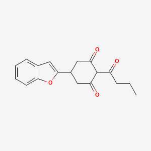 5-(Benzofuran-2-yl)-2-butyrylcyclohexane-1,3-dione