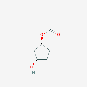 molecular formula C7H12O3 B8721959 (-)-cis-3-Acetoxy-cyclopentanol 