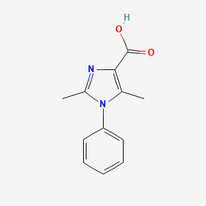 molecular formula C12H12N2O2 B8721993 2,5-dimethyl-1-phenyl-1H-imidazole-4-carboxylic acid 