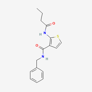 molecular formula C16H18N2O2S B8722010 N-Benzyl-2-butanamidothiophene-3-carboxamide CAS No. 545379-53-1