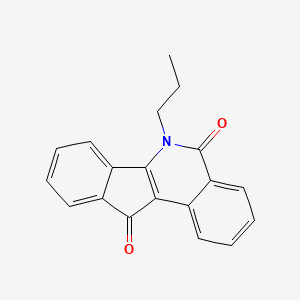 molecular formula C19H15NO2 B8722064 6-Propyl-5H-indeno(1,2-c)isoquinoline-5,11(6H)-dione CAS No. 81721-74-6
