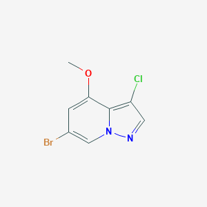 molecular formula C8H6BrClN2O B8722087 6-Bromo-3-chloro-4-methoxypyrazolo[1,5-a]pyridine 