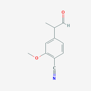 2-Methoxy-4-(1-oxopropan-2-yl)benzonitrile