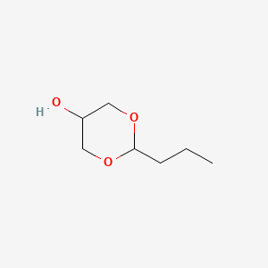 molecular formula C7H14O3 B8722156 Butyraldehyde, cyclic acetal with glycerol CAS No. 75825-63-7