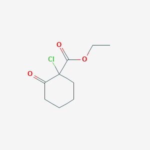 Cyclohexanecarboxylic acid, 1-chloro-2-oxo-, ethyl ester