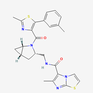 Imidazo[2,1-b]thiazole-5-carboxamide,6-methyl-N-[[(1S,3S,5S)-2-[[2-methyl-5-(3-methylphenyl)-4-thiazolyl]carbonyl]-2-azabicyclo[3.1.0]hex-3-yl]Methyl]-