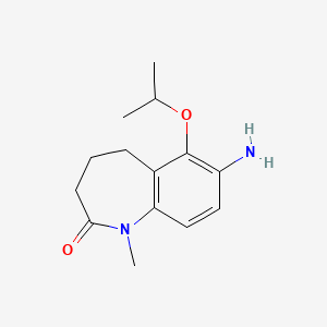 molecular formula C14H20N2O2 B8722284 7-amino-1-methyl-6-(propan-2-yloxy)-1,3,4,5-tetrahydro-2H-1-benzazepin-2-one 