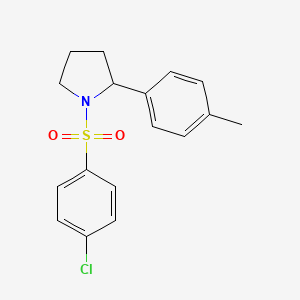 molecular formula C17H18ClNO2S B8722292 (RS)-1-(4-Chloro-benzenesulfonyl)-2-p-tolyl-pyrrolidine 