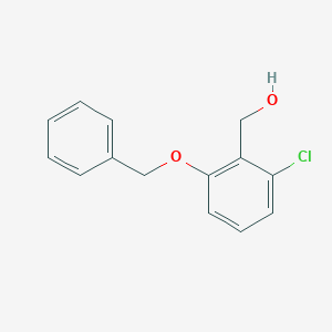 molecular formula C14H13ClO2 B8722302 {2-Chloro-6-[(phenylmethyl)oxy]phenyl}methanol 