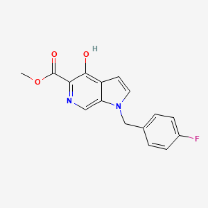 molecular formula C16H13FN2O3 B8722320 methyl 1-(4-fluorobenzyl)-4-hydroxy-1H-pyrrolo[2,3-c]pyridine-5-carboxylate 