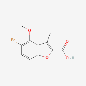 molecular formula C11H9BrO4 B8722367 5-Bromo-4-methoxy-3-methyl-benzofuran-2-carboxylic acid 