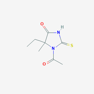 molecular formula C8H12N2O2S B8722388 1-Acetyl-5-ethyl-5-methyl-2-sulfanylideneimidazolidin-4-one CAS No. 61815-26-7