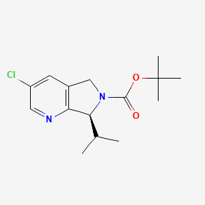 molecular formula C15H21ClN2O2 B8722430 tert-butyl (S)-3-chloro-7-isopropyl-5,7-dihydro-6H-pyrrolo[3,4-b]pyridine-6-carboxylate 