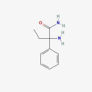 molecular formula C10H14N2O B8722467 2-Amino-2-phenylbutanamide 