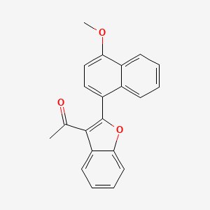 molecular formula C21H16O3 B8722476 1-[2-(4-Methoxynaphthalen-1-yl)-1-benzofuran-3-yl]ethan-1-one CAS No. 61639-28-9