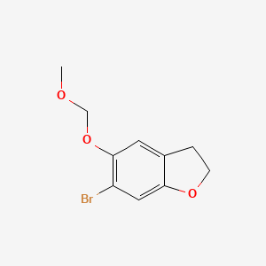 molecular formula C10H11BrO3 B8722481 2,3-Dihydro-6-bromo-5-benzofuranol methoxymethyl ether 