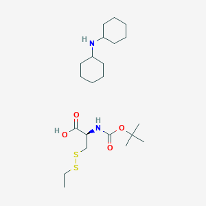 molecular formula C22H42N2O4S2 B8722484 Boc-Cys(Ethylthio)-OH.DCHA 