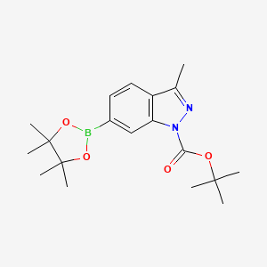 molecular formula C19H27BN2O4 B8722485 tert-butyl 3-methyl-6-(4,4,5,5-tetramethyl-1,3,2-dioxaborolan-2-yl)-1H-indazole-1-carboxylate 