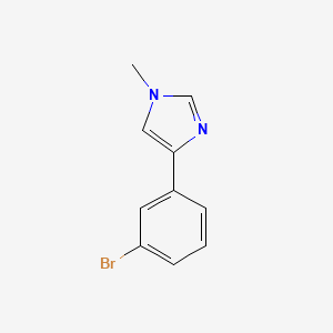 molecular formula C10H9BrN2 B8722492 4-M-Bromophenyl-1-methylimidazole 